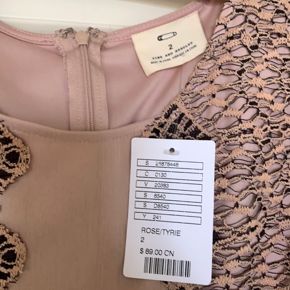 NWT Blush Pink Pins and Needles Dress - size 2 - Picture 2 of 3